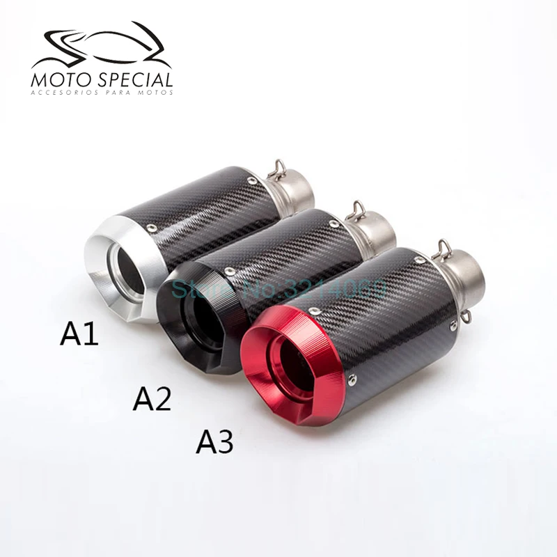 

Carbon Fiber Motorcycle Motorbike Exhaust Muffler Pipe Escape For Z800 CBR125 600 750 BJ600 R6 With DB Killer CNC Muffler Escape