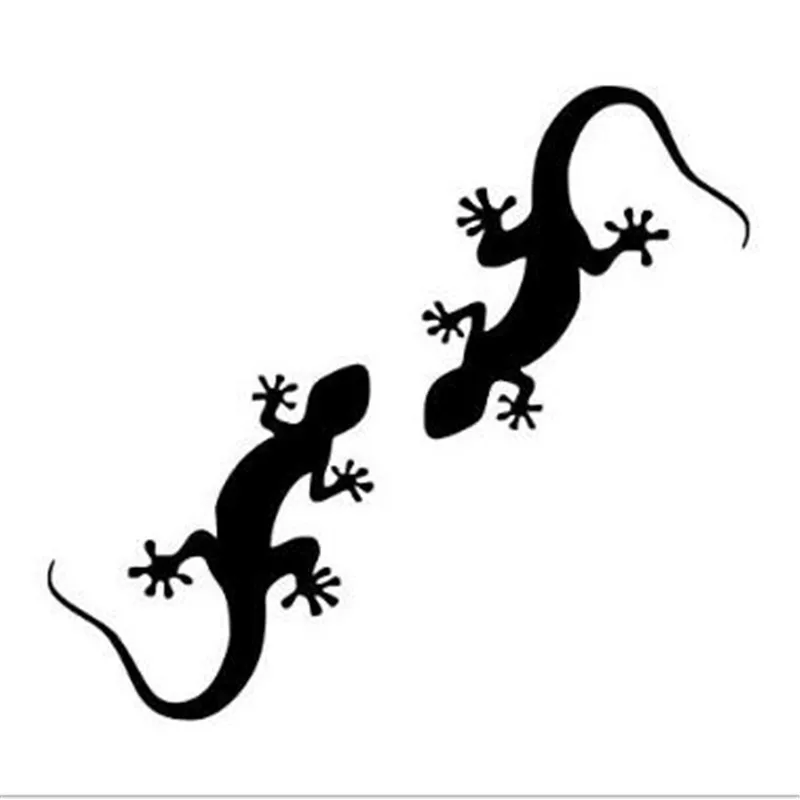 2 шт. резные черные настенные наклейки gecko для украшения детской комнаты домашний