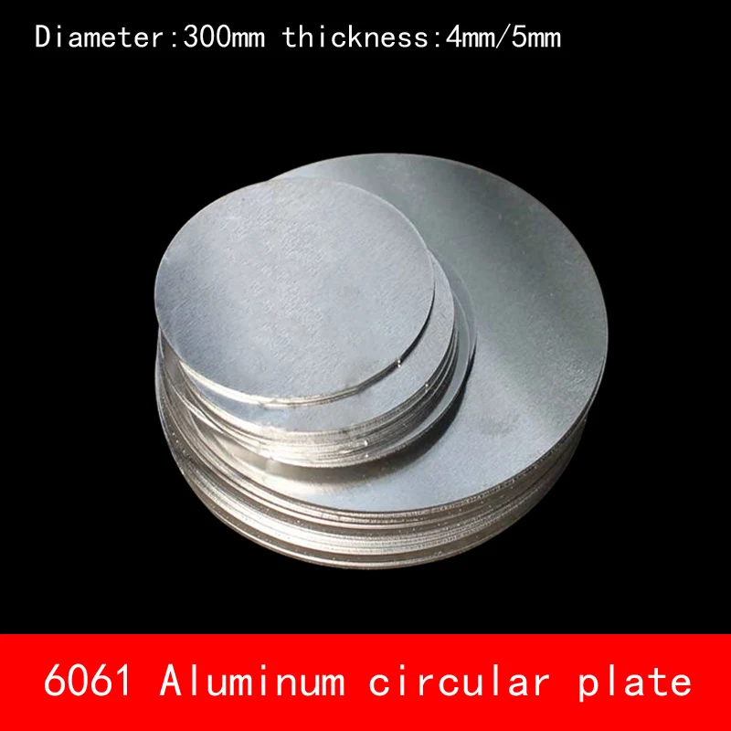 

Diameter 300mm*4mm 5mm circular round Aluminum plate 4mm 5mm thickness D300X4MM D300X5MM custom made CNC for parts