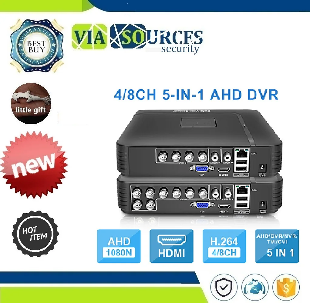 1080P IP камера цифровой видеорегистратор Onvif PTZ H.264 AHD 1080N 4CH 8CH CCTV небольшой 5в1 для