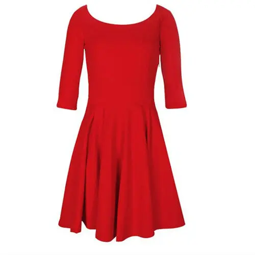 solid color skater dress