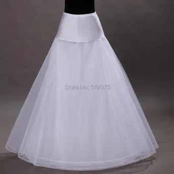 2016 New Arrives 100% High Quality A Line 1-hoop 2-layer Tulle Wedding Bridal Petticoat Underskirt Crinolines for Wedding Dress
