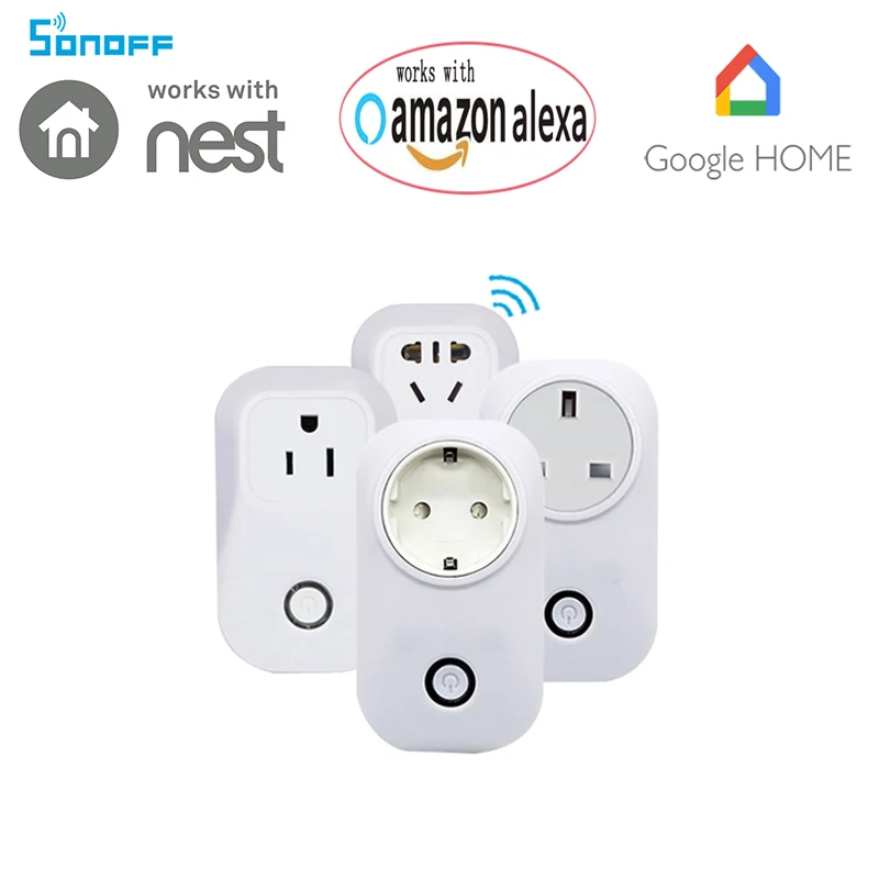 

Sonoff S20 WiFi Wireless Smart Home Socket 10A 2200W Power Supply Plug IOS Android Phone Remote Control for EU/US/UK