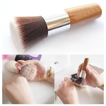 

Professional Makeup Brush Flat Top Brush Foundation Powder beauty Brush Cosmetic Make up brushesTool Wooden Kabuki Make-up Brush