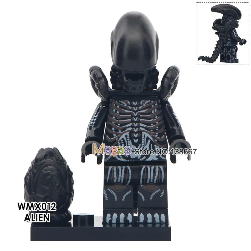 

50 pcs/lot Super Heroes Alien Movie Action Giant Monster Model Building Blocks Gift Toys For Children