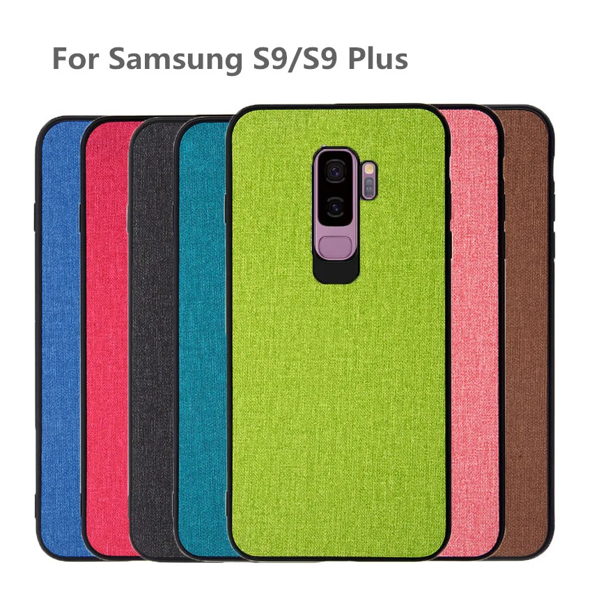 

For Samsung s9 case cover S9 Plus case s9+ shockproof silicone edge fabric coque back cover fase capa for galaxy s 9 s9+ cases