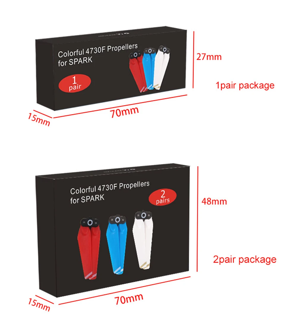 Easttowest красочные 4730F пропеллеры БЫСТРОРАЗЪЕМНАЯ Складная бутафория для дрона DJJ Spark аксессуары