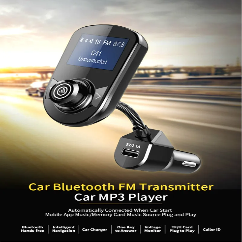 Bluetooth FM модулятор громкой связи стерео музыкальный mp3 плеер аудио прикуриватель
