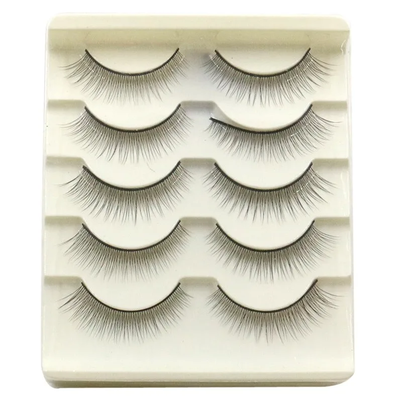 fake lashes 5 Pair Handmade Natural False Eyelashes a801 c