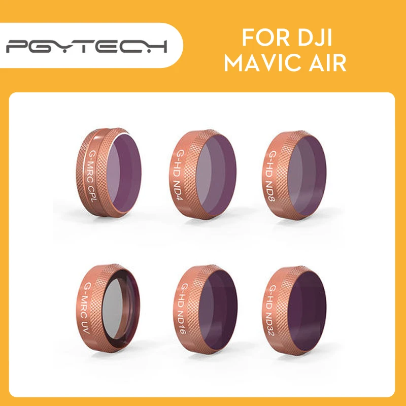 

PGYTECH Mavic Air Lens Advanced HD Filter Kits MRC-UV MRC-CPL ND4 ND8 ND16 ND32 ND64 Filter for Mavic Air Camera Accessories