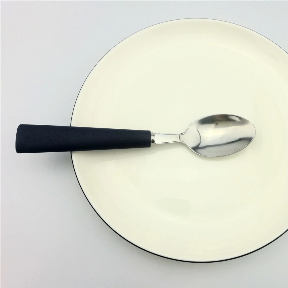 

1PC Benefits Stainless Steel Scoop Multicolor Dinner Scoop Matte Green Handle Cutlery set Coffee Scoop European Western Set