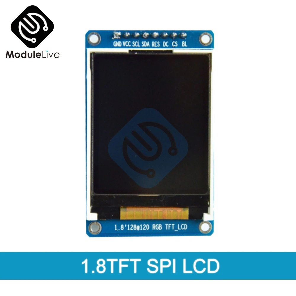 

1.8" Full Color 128x160 128160 SPI TFT LCD Display Module ST7735S 3.3V 1.8 inch Replace OLED Power Supply for Arduino DIY