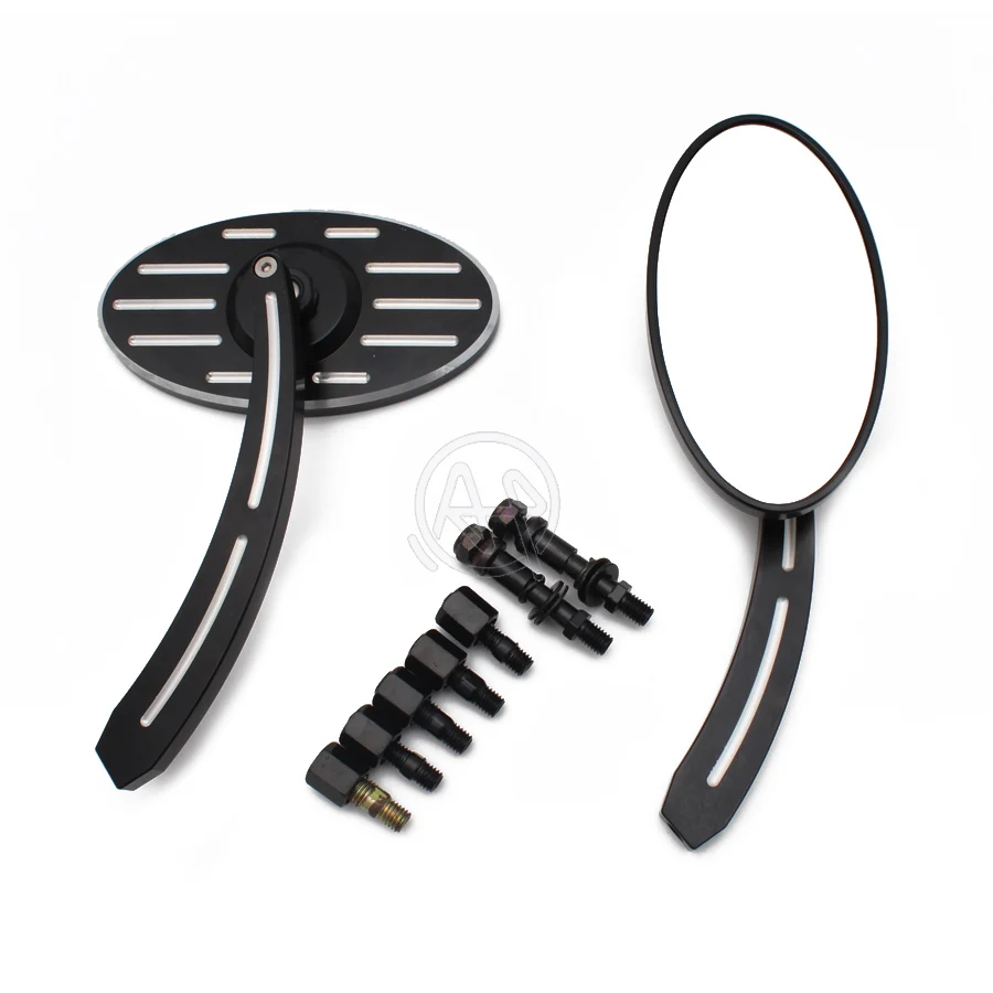 

1set Motorcycle Aluminum Rear View Side Mirror + 8/10mm Screws Universal for Suzuki Honda Yamaha Harley Cafe Racer