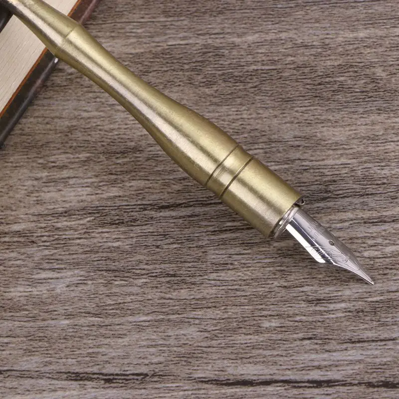 1 комплект под старину маховое перо перьевая ручка чернила для письма набор канцелярских элегантный подарочный коробка авторучка