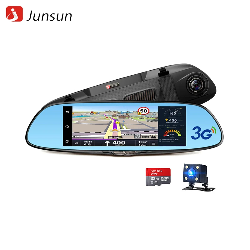  Dash kamera Junsun A730.32GB 7 zoll 3G Auto GPS Navigation Android WIFI DVR Kamera video recorder R