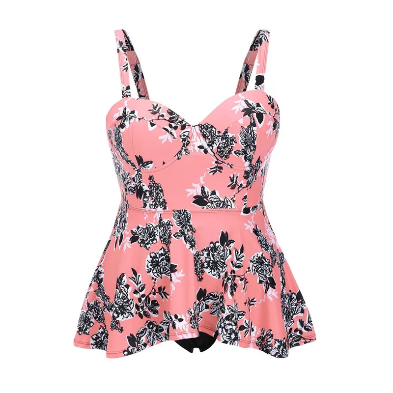 

Womens Sexy Plus Size Women Tummy Bandage Two Piece Print Swimwear Padded Push Up Swimwear Beachwear A#8