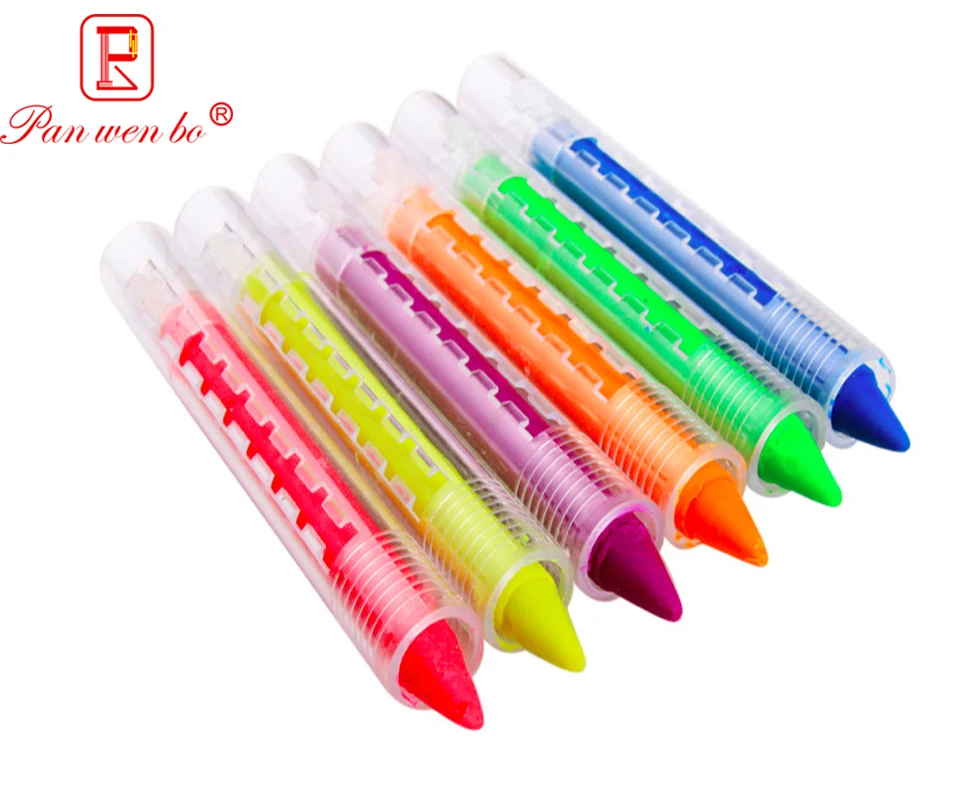 

6 Colors Face Painting Pencils Splicing Structure Face Paint Crayon Christmas Body Painting Pen Stick For Children Party Makeup
