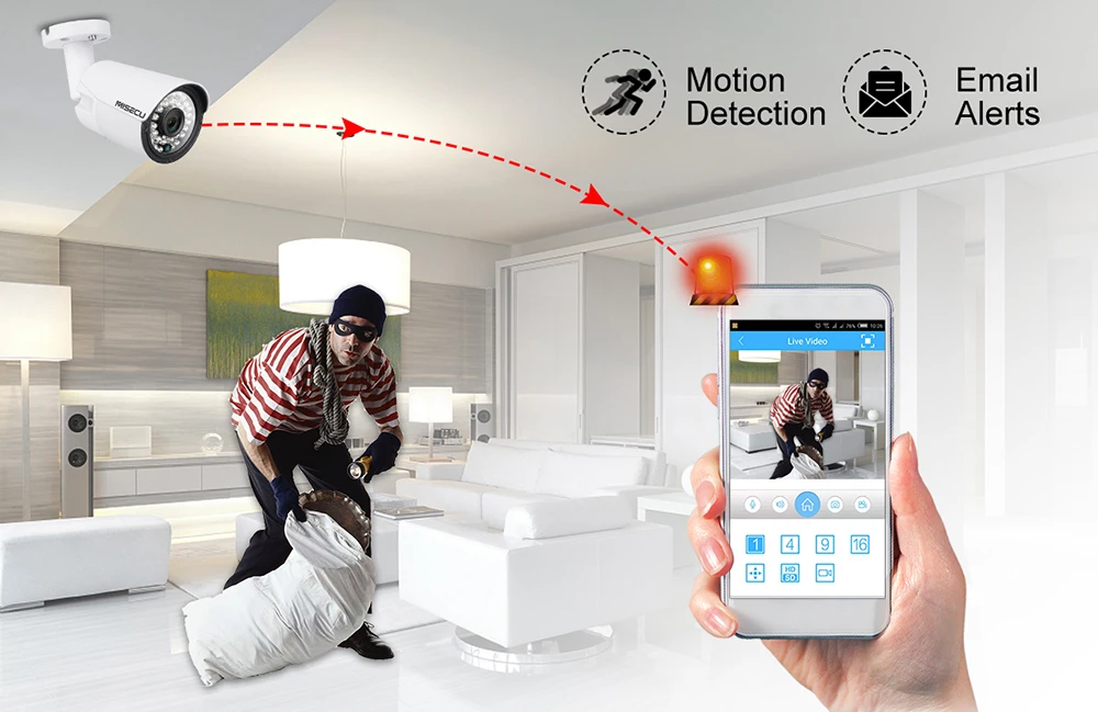 MISECU 8CH 1080P CCTV Camera System Audio Record 2MP Bullet PoE IP Camera Waterproof Outdoor Night