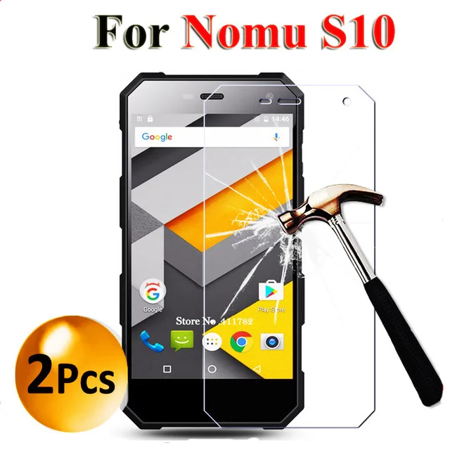 ل NOMU S10 قسط الزجاج المقسى شاشة حامي ل NOMU S10 المضادة للانفجار واقية فيلم غطاء على NOMU S 10 2 قطع