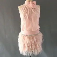 Freies Verschiffen Brautjungfer Kleider mit Feder A-linie brautkleid abendkleider knielang viele farben