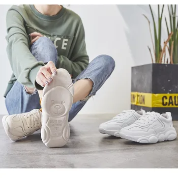 

Increased Sponge Cake Sneakers Women's Shoes Small White Shoes Bear Shoes Straps Small White Shoes Women's New Net Red Wild
