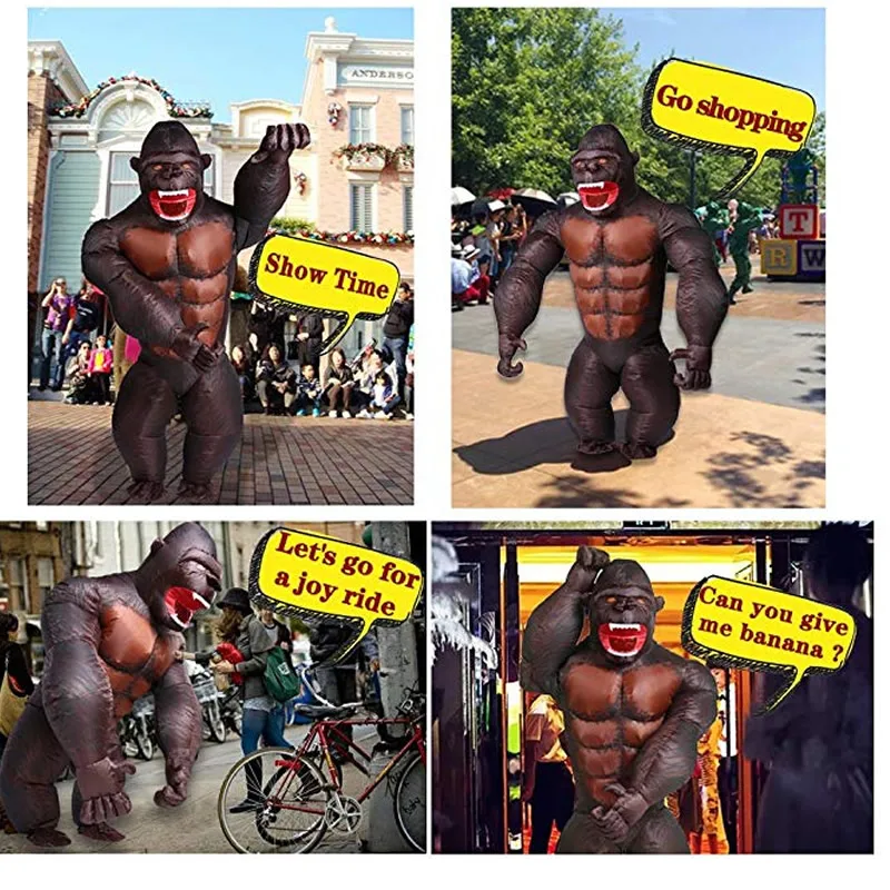 

Anime Cosplay Costume Orangutan Gibbon Chimp Monkey Fancy Dress Adult Gorilla Inflatable Costumes For Adult Kids Child Woman Man