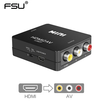 

Mini Composite 1080P HDMI to RCA Audio Video AV CVBS Adapter Converter For HDTV