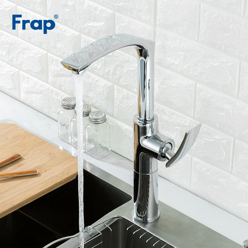 Frap Kitchen Faucet 360 Degree Rotation Rule Shape Curved Outlet Pipe Tap Basin Polished Tap Hardware Brass Sink Faucet Y40068 Frap Kitchen Faucet 360 Degree Rotation Rule Shape Curved Outlet Pipe Tap Basin Polished Tap Hardware Brass Sink Faucet Y40068