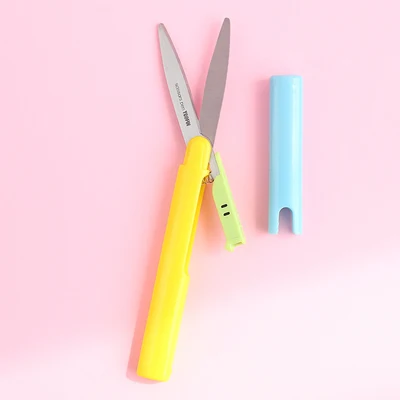 Складной нож в форме ручки, простой цветной нож для резки, креативный нож для художника, канцелярские принадлежности, товары для детского сада - Цвет: Yellow