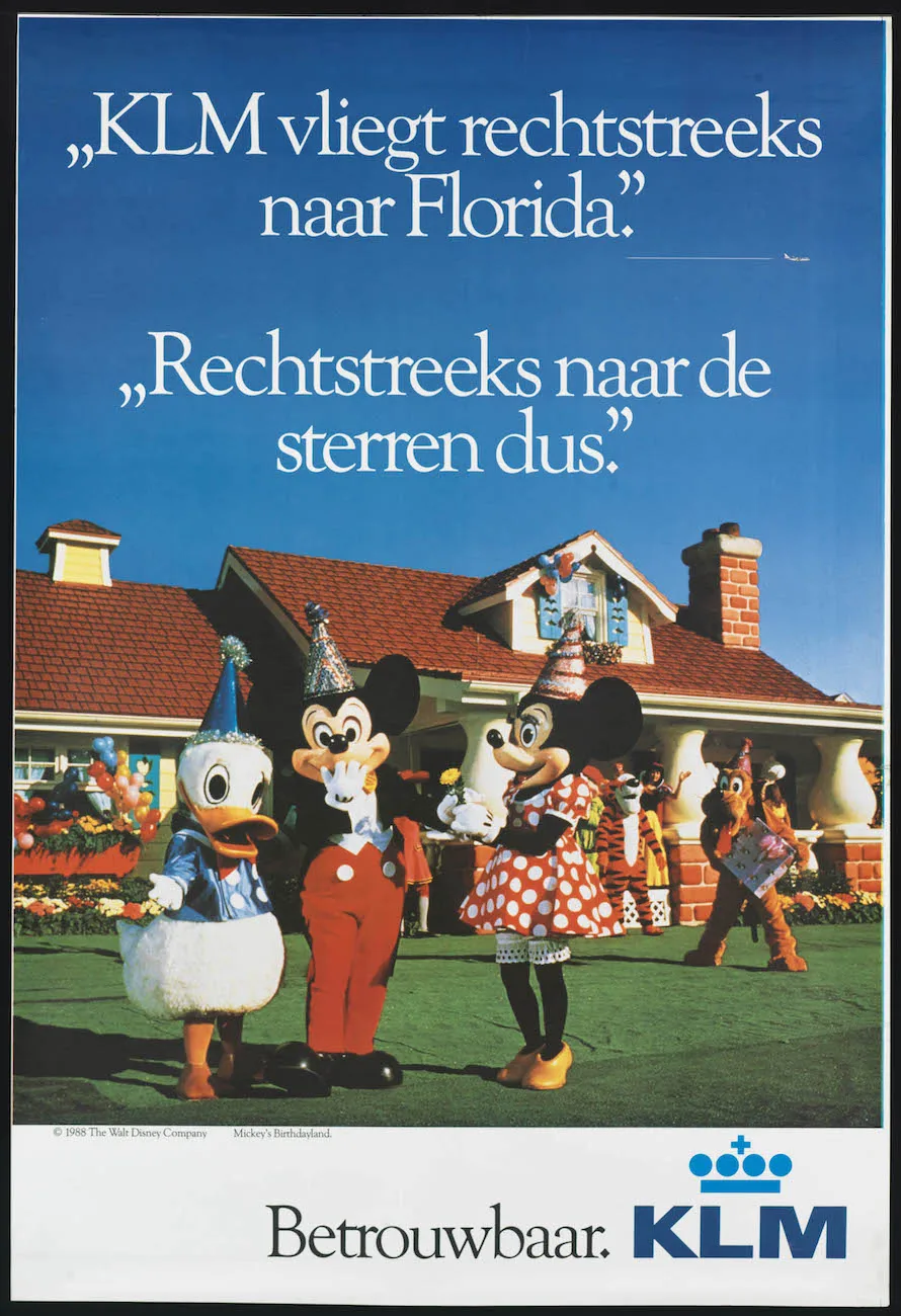 К. Л. М. Royal Dutch Airline vliegt rechtstreeks naar Florida классические настенные наклейки на холсте
