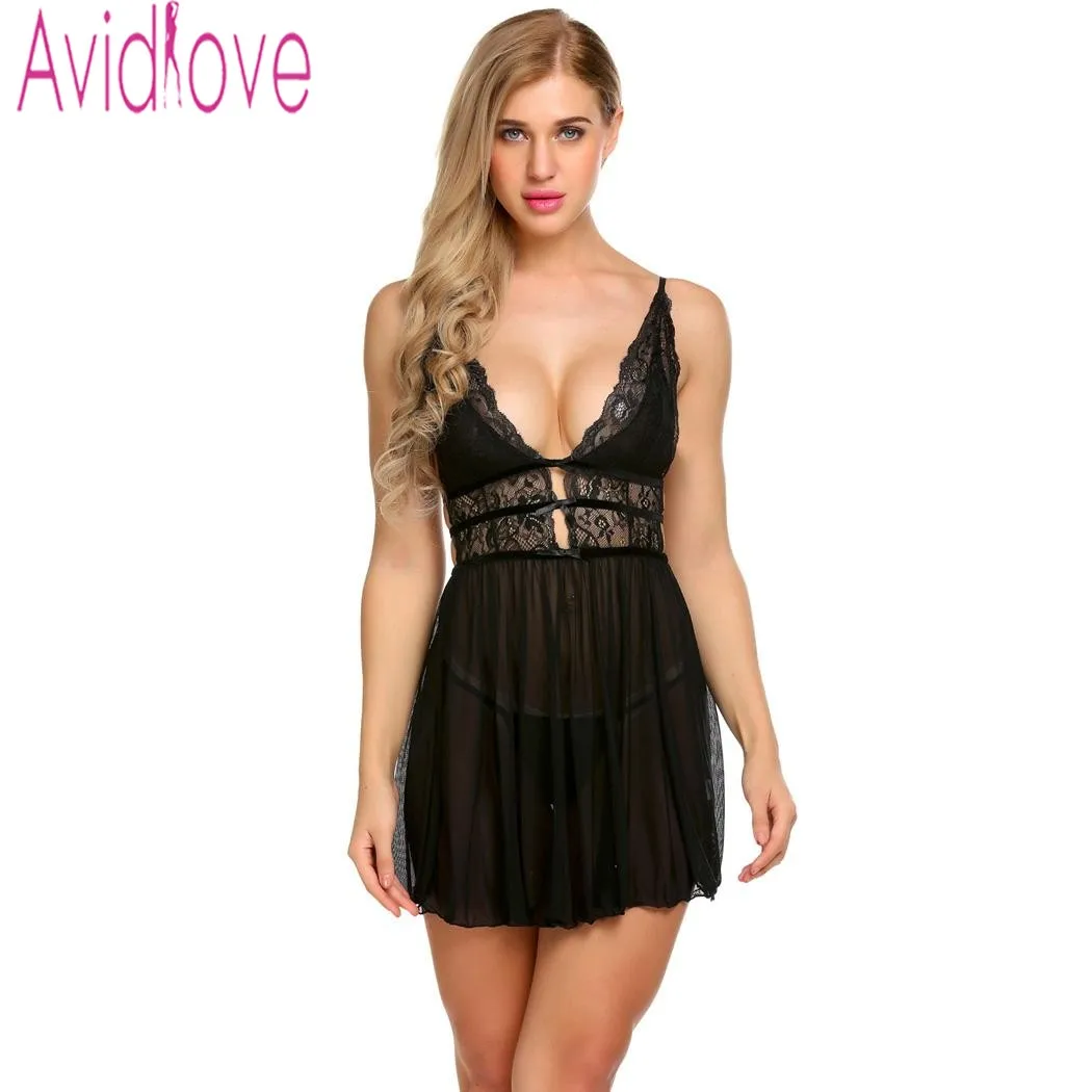 Avidlove женское нижнее белье сексуальное эротическое платье Babydoll Прозрачное
