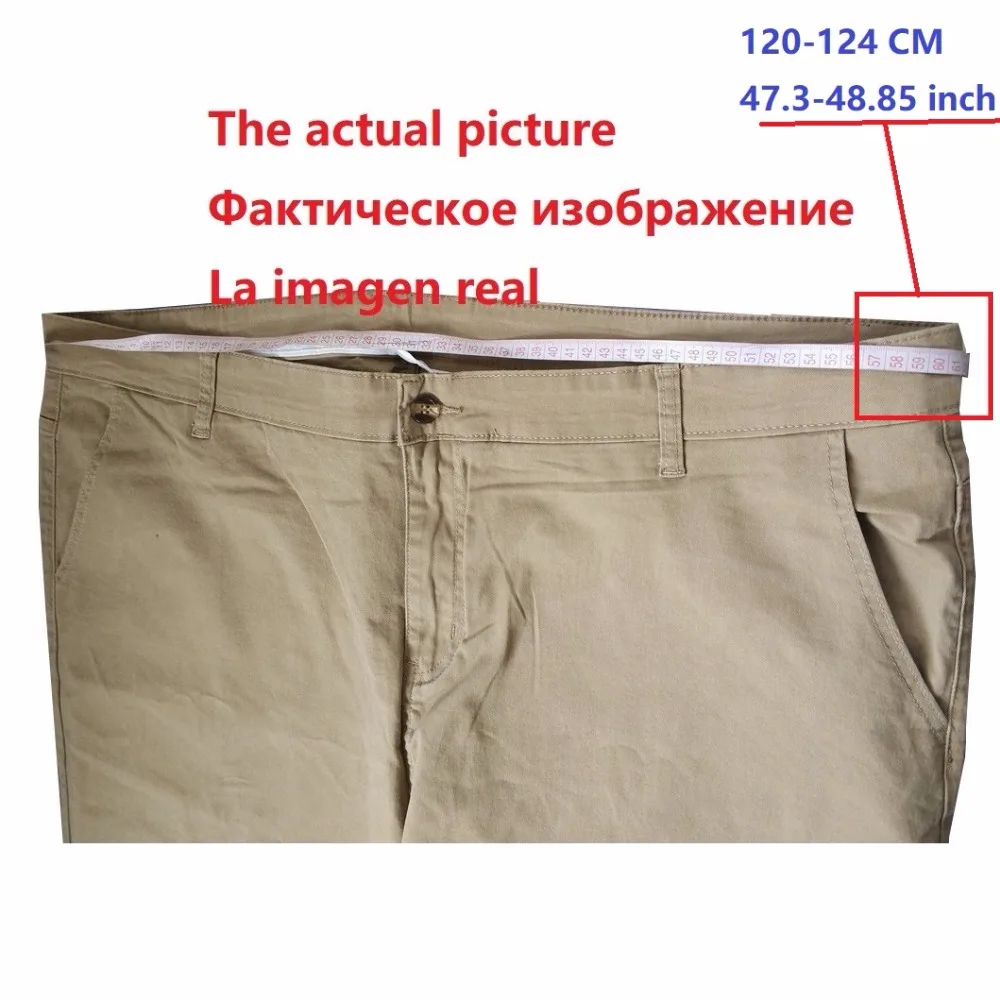 Брюки MFERLIER мужские повседневные эластичные стрейчевые прямые большого размера