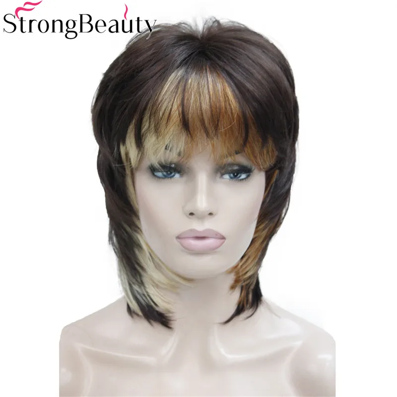 

Strong Beauty Synthetic Medium Length Straight Wigs Women Full Capless Wig
