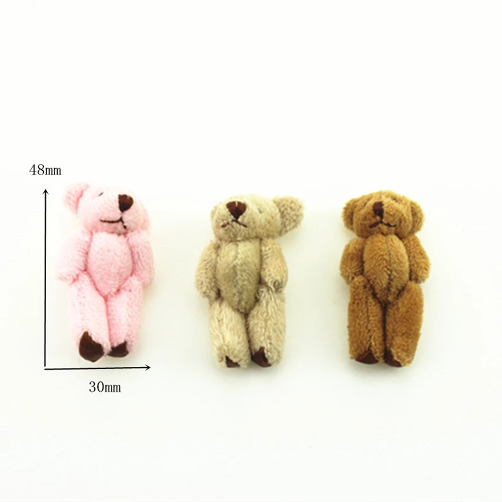 1 pièces 1/12 Dollhouse Miniature Accessoires Mini Ours En Peluche Simulation Miniature Animal Jouet Meubles pour Poupée Décoration de La Maison