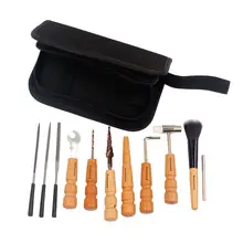 Music-S-11 Pieces Guitar Repairing Maintenance Cleaning Kits Convenient Repair Tool Set for Guitar Ukulele Bass Banjo Violin
