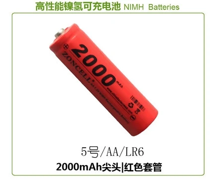 1,2 v li po li-ion батареи Ni-MH батареи 1 2 v lipo литий-ионные перезаряжаемые литий-ионные для 3000mAh 1. 2V 5 AA камеры радио - Цвет: 2000mah-red