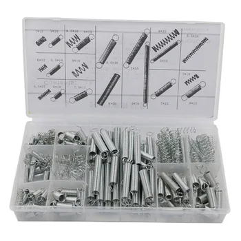 

DJSona 200pcs Extension Spring Tension Pressure Compression Springs Assortment Set With Plastic Box Hardware Tools Kit Hot Sale