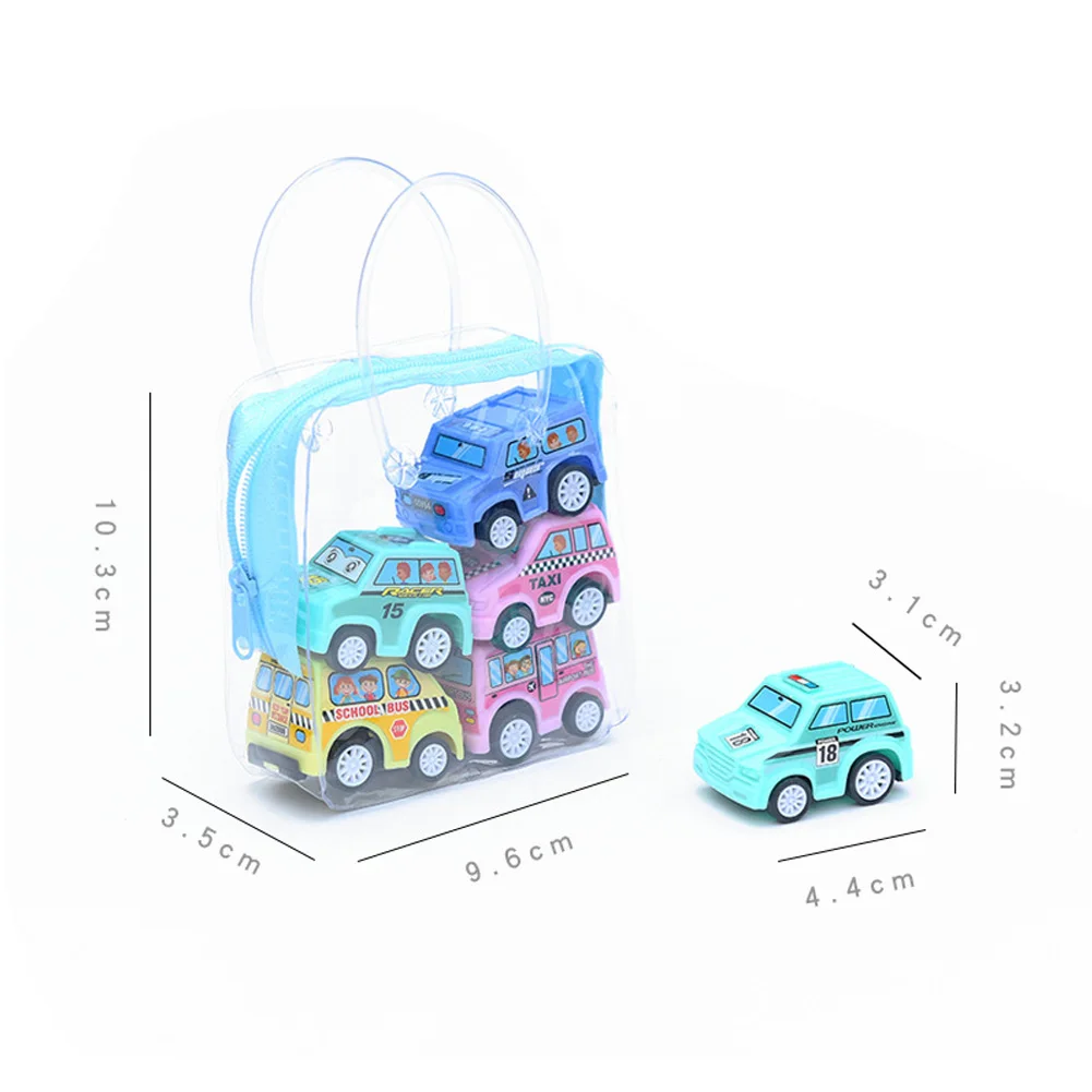 6 шт./пакет транспорт подарок Пластик мальчик пуш-ап с прицепом игрушка набор Портативный инерции мини грузовик имитировать автомобиль Дети образовательной модели