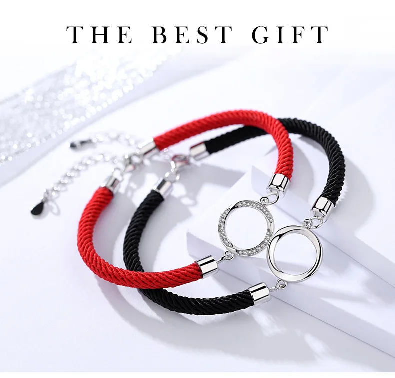 6 cord bracelet silver for women