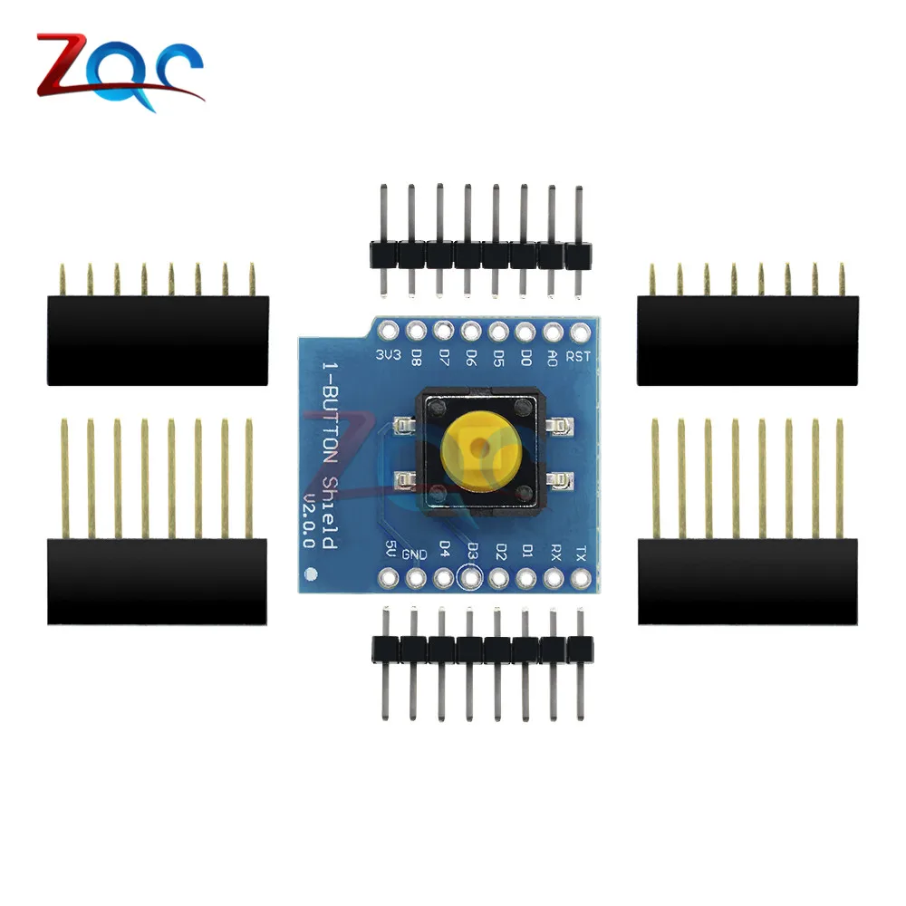 

1-Button One Button Shield For WeMos D1 Mini Button Wemos D1 Mini Button Switch Module With Pins Standard
