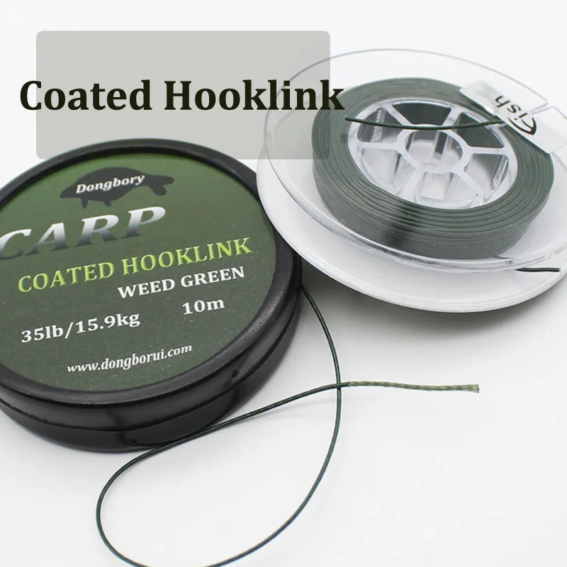 1 قطع الكارب خيط صنارة الصيد المغلفة هوك رابط كامو الأخضر Hooklink الجثة تزوير 15 25 35LB جديلة الجلد خط Chod الشعر تزوير زعيم معالجة