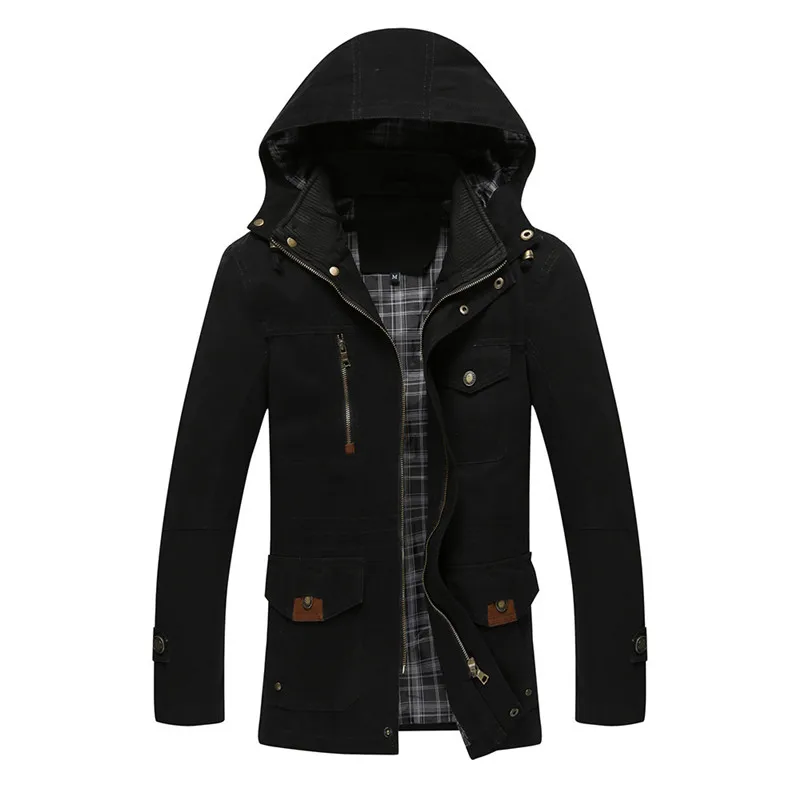 2018 3 color large size polyester Slim new men's casual jacket spring and autumn hooded jacket jacket men's trench coat 2018 3 color large size polyester Slim new men's casual jacket spring and autumn hooded jacket jacket men's trench coat