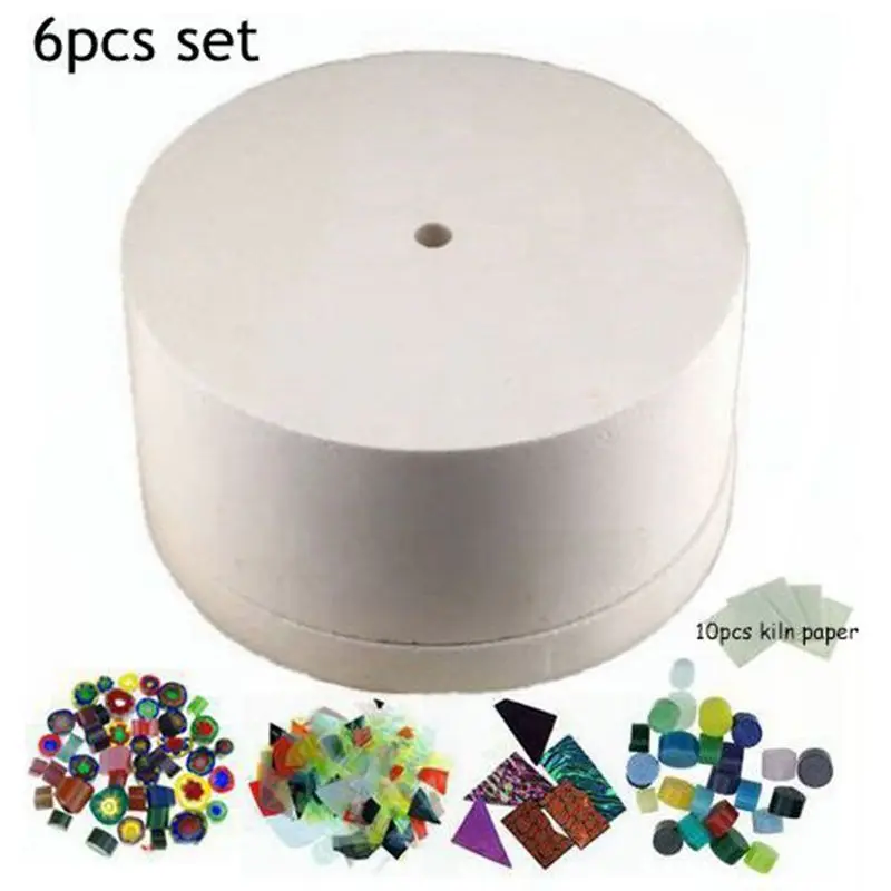 

6Items/Lot Large Microwave Kiln Kit Glass Jewelry Making Tools Extra Large Glass Gusing Kilns