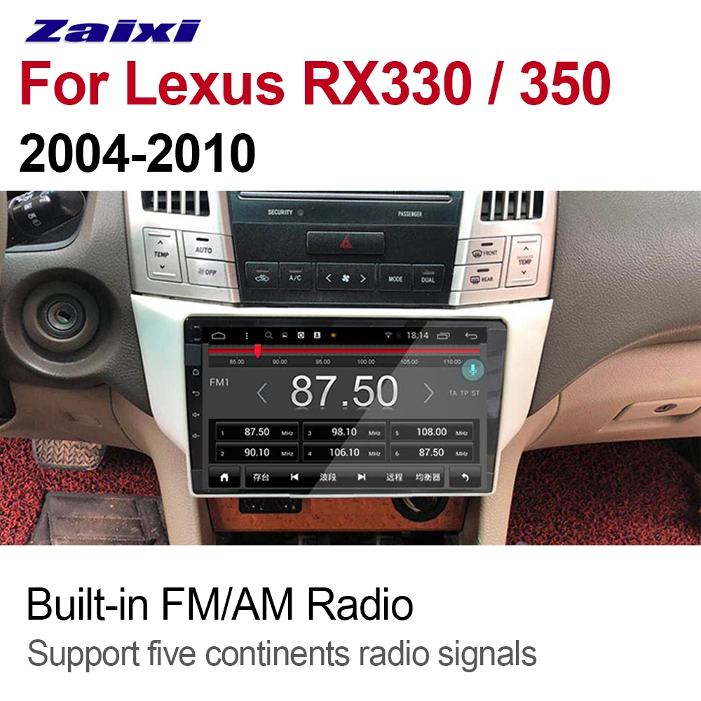 Clearance ZaiXi For Lexus RX330 RX350 2004~2010 2 DIN Car Android 9 GPS Naviation Multimedia system Bluetooth Radio Amplifier 1