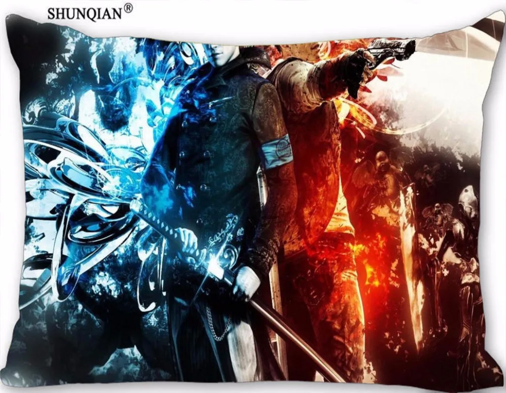 

New Custom Devil May Cry Pillowcase Zippered Rectangle Pillow Cover Cases Size 45X35cm,40x60cm,45X75cm,50X75cm(Two sides)
