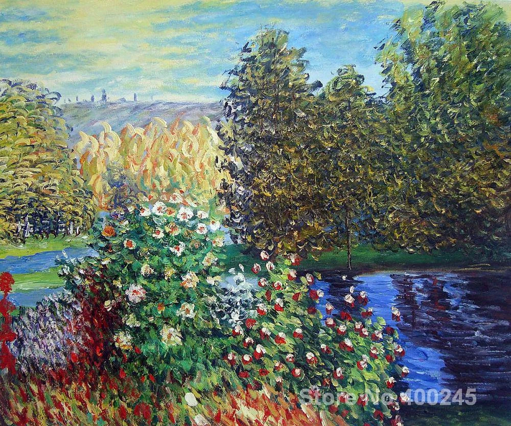 Sudut Taman Di Montgeron Claude Monet Lukisan Dijual Oil On Canvas Hand Painted Kualitas Tinggi Painting Freights Garden Treepainting Monkey Aliexpress