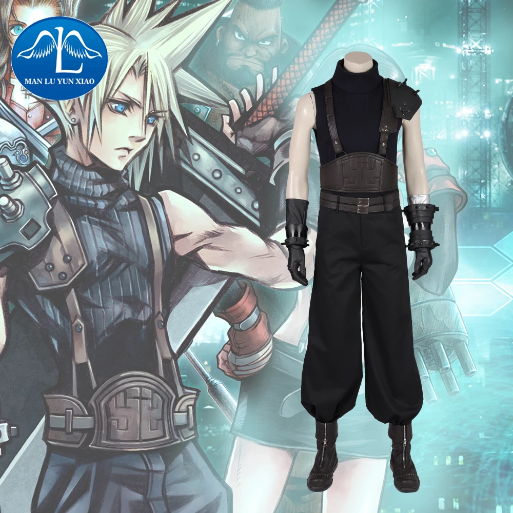 

Manluyunxiao Game Final Fantasy VII Remake Costume Cloud Strife Cosplay Uniform Halloween Carnival Adult Men Pants Suit Boys