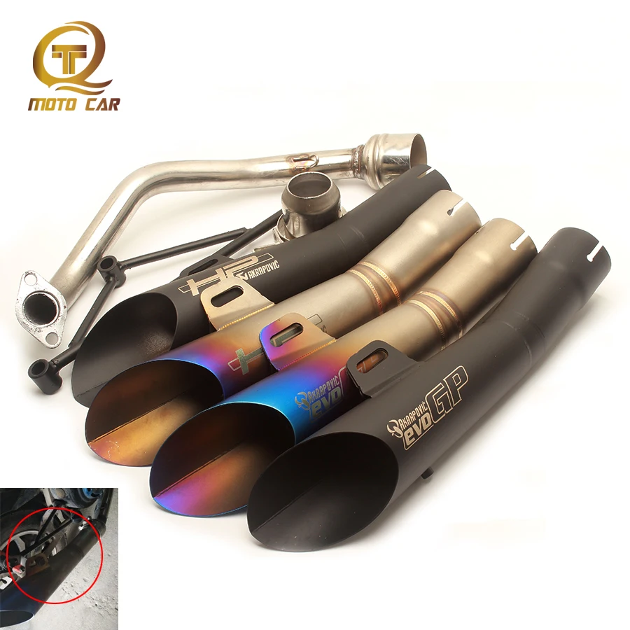 

Refit Full Exhaust Pipe Systems for GP HP R6 Muffler 51MM DB Killer Akrapovic Exhaust Motorcycle GY6 Scooter 125cc Escape Moto