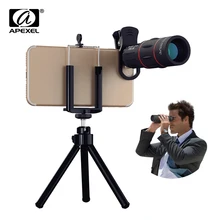 APEXEL-lente de Zoom telescopio 18X, Monocular para cámara de teléfono móvil, para teléfonos inteligentes iPhone, Samsung, Camping, caza y Deportes