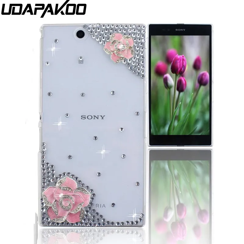 Udapakoo Роскошные 3D чехол для Sony L35H/C3/Z3/Z3 Mini/M2 Aqua/Z2 DIY кристалл алмаза Bling Дело горный